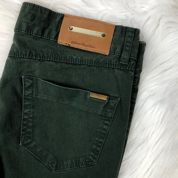 Zara Basic Jeans Denim Jegging Jeans Green Size 4 - Picture 2 of 9